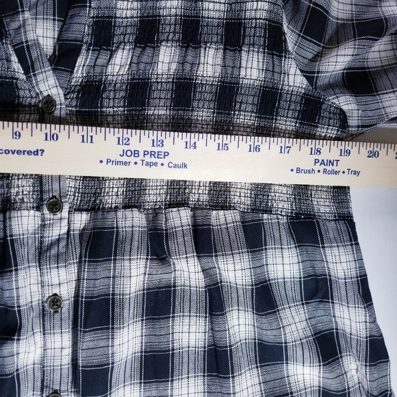 NWT KNOX ROSE BUTTON DOWN BABYDOLL DRESS STYLE DRESS BLACK AND WHITE SIZE MEDIUM - Picture 9 of 11